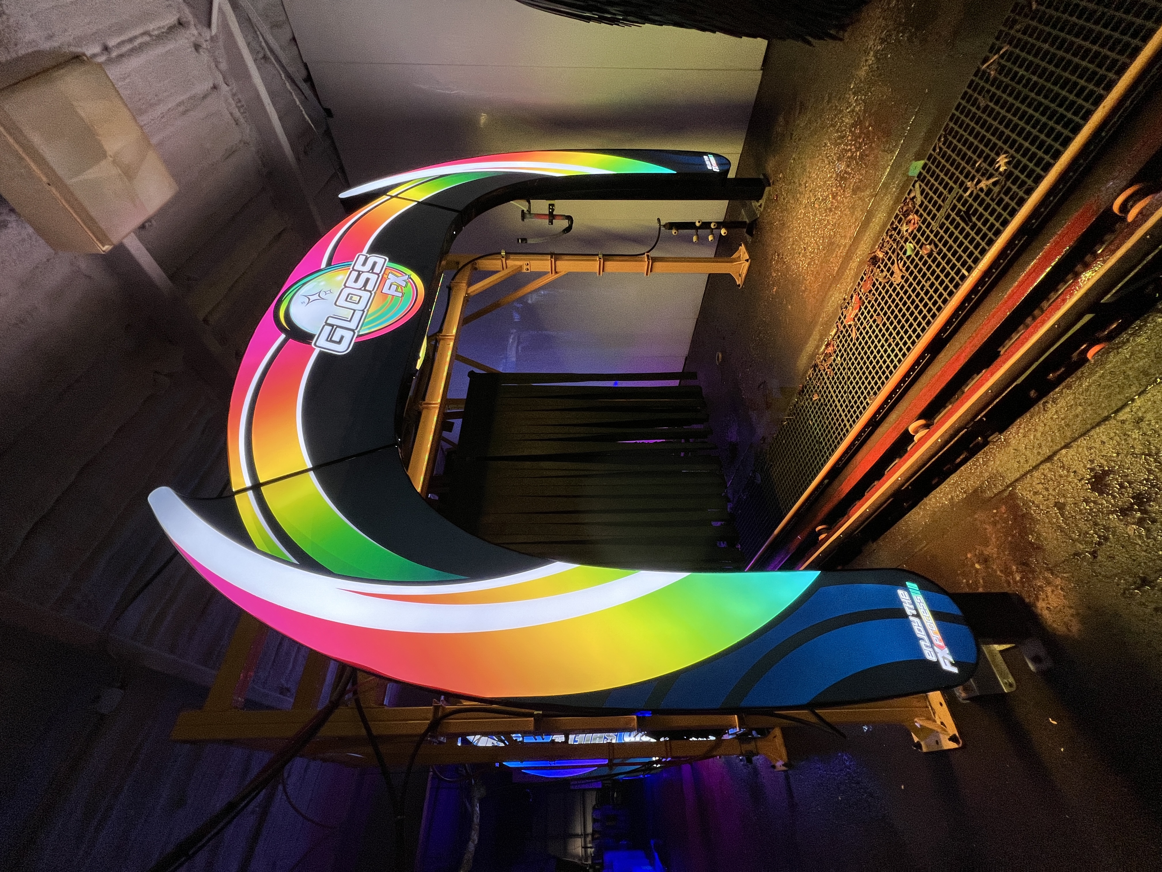 Car exiting Aberdeen Car Wash 120-foot tunnel with spotless finish