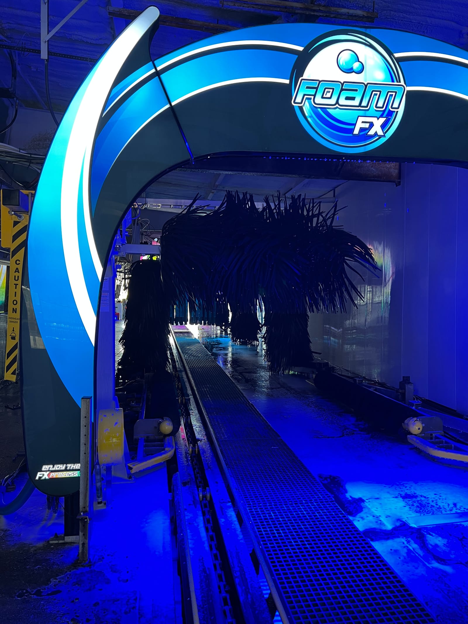 Soft foam wash in the tunnel at Aberdeen Carwash